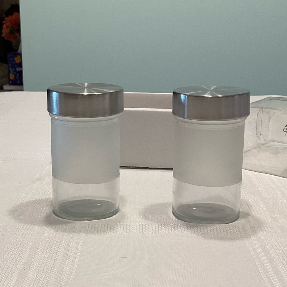 IKEA Droppar Glass Containers with Silver Lids